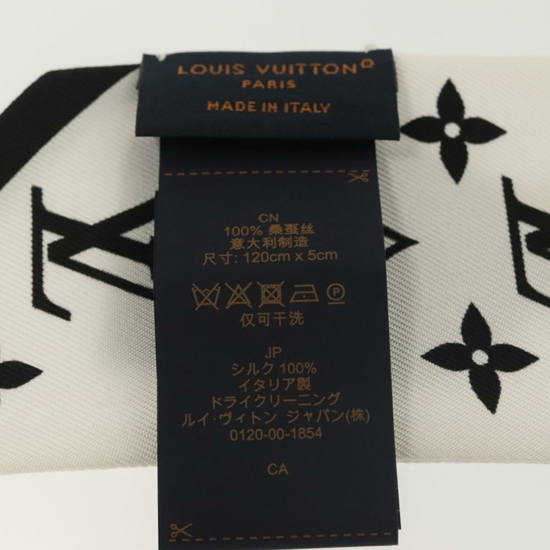 【日本直送】路易威登 (LOUIS VUITTON) 花朵與肩帶 Bando BB 絲巾 白色 M90658 LV 正品 136325M-14