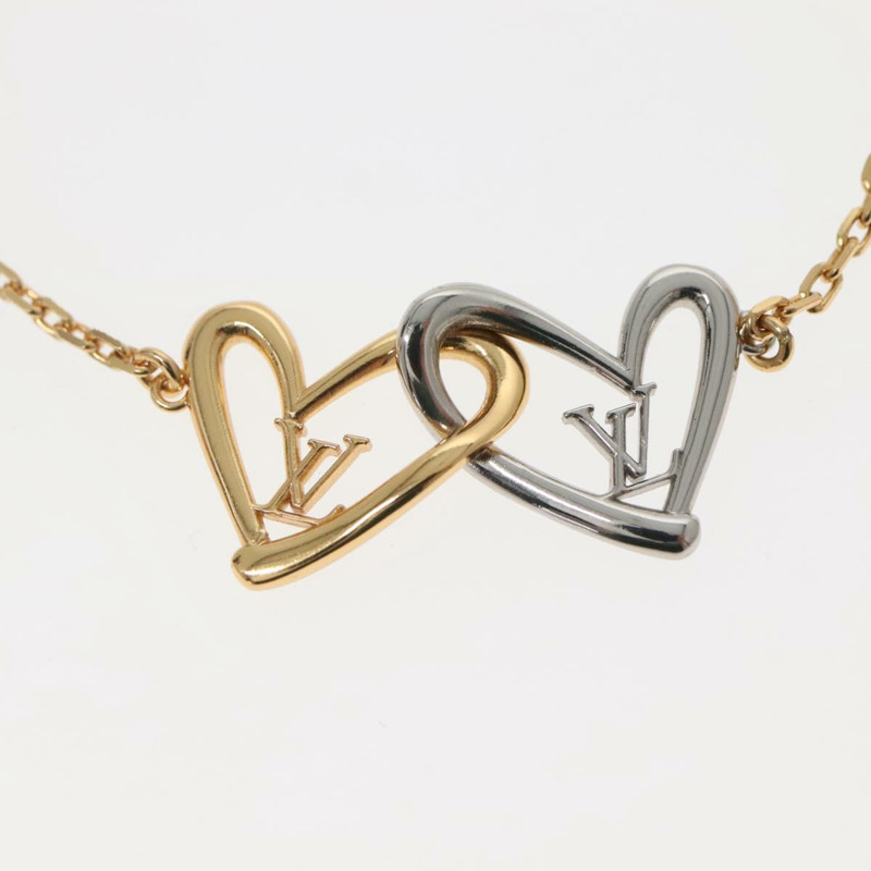 【日本直送】路易威登 (LOUIS VUITTON) 黃銅心形「墜入愛河」手鐲 金色 M00466 LV 正品 142406M-1