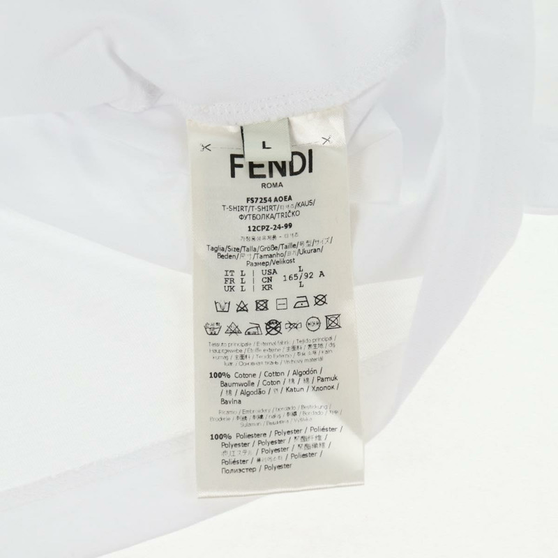 【日本直送】FENDI 短袖襯衫 純棉 白色 Auth am9149M-11