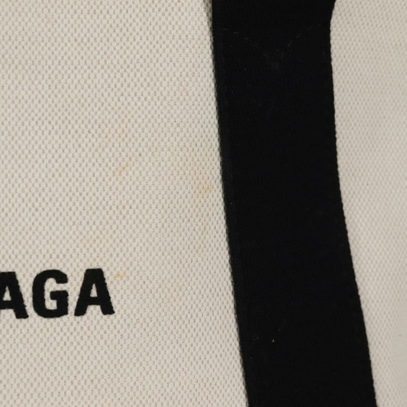 【日本直送】BALENCIAGA 海軍藍 Cabas S 手袋 帆布 皮革 白色 黑色 339933 正品 BA6186M-1