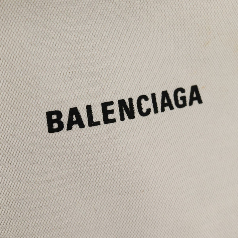 【日本直送】BALENCIAGA 海軍藍 Cabas S 手袋 帆布 皮革 白色 黑色 339933 正品 BA6186M-17