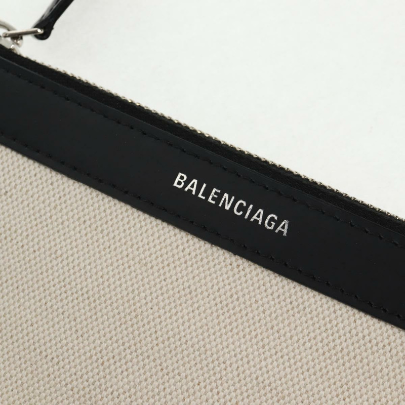 【日本直送】BALENCIAGA 海軍藍 Cabas S 手袋 帆布 皮革 白色 黑色 339933 正品 BA6186M-23