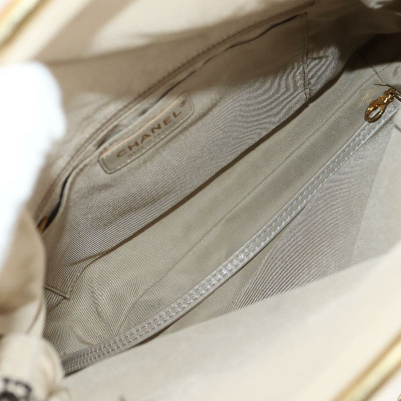 【日本直送】香奈兒 (CHANEL) Matelasse 鏈條肩背包，斜紋軟呢布料，米色，金色雙C標誌，貨號 140752V-9