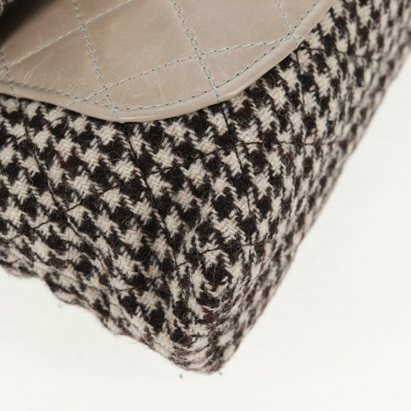 【日本直送】香奈兒 (CHANEL) Matelasse 鏈條肩背包，斜紋軟呢布料，米色，金色雙C標誌，貨號 140752V-15