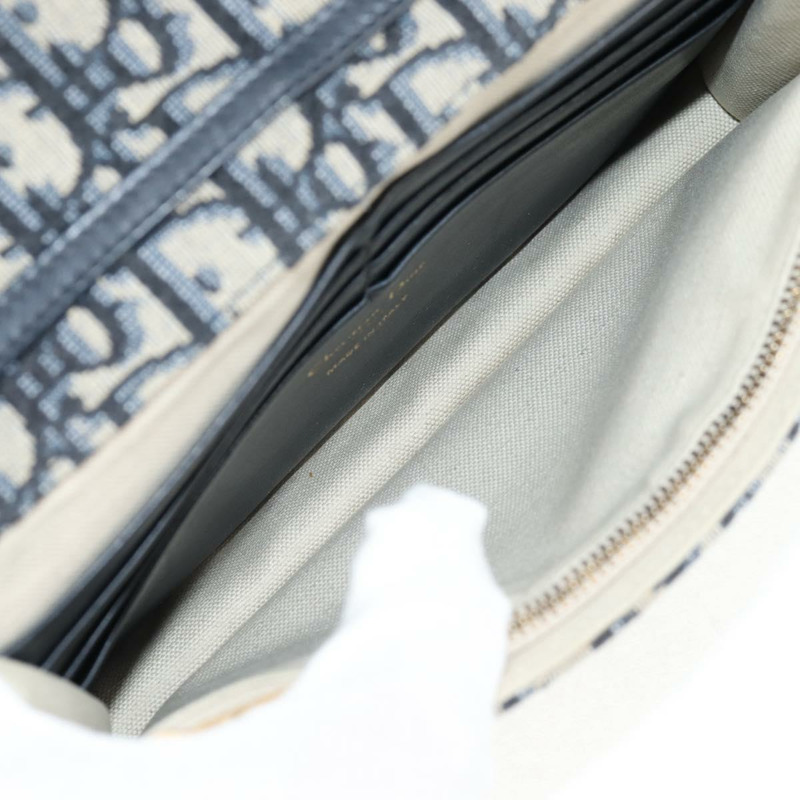 【日本直送】Christian Dior Oblique Trotter 帆布鏈條單肩包 海軍藍 金色 正品 139042M-10