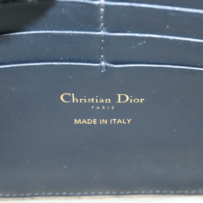 【日本直送】Christian Dior Oblique Trotter 帆布鏈條單肩包 海軍藍 金色 正品 139042M-18