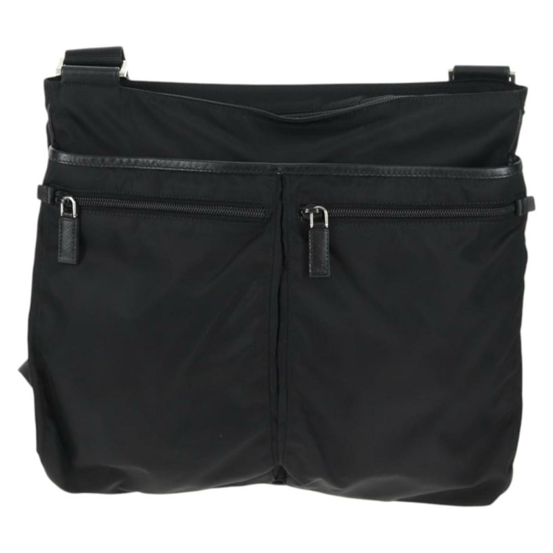 【日本直送】PRADA 單肩包 尼龍 黑色 銀色 正品 144435V-1
