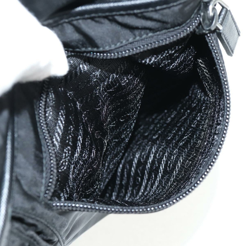 【日本直送】PRADA 單肩包 尼龍 黑色 銀色 正品 144435V-20