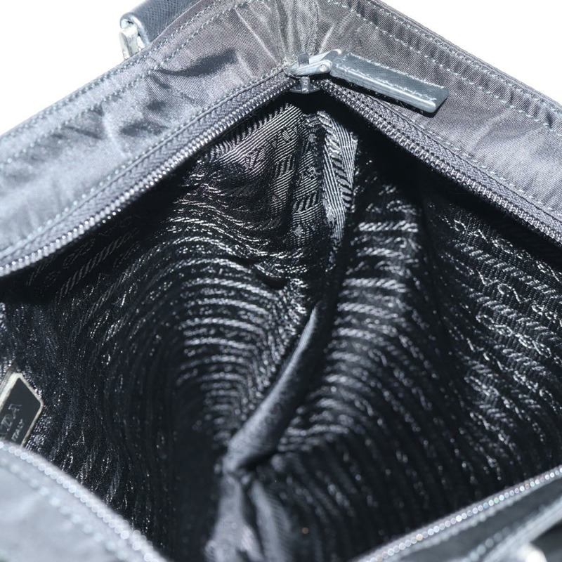 【日本直送】PRADA 單肩包 尼龍 黑色 銀色 正品 144435V-23