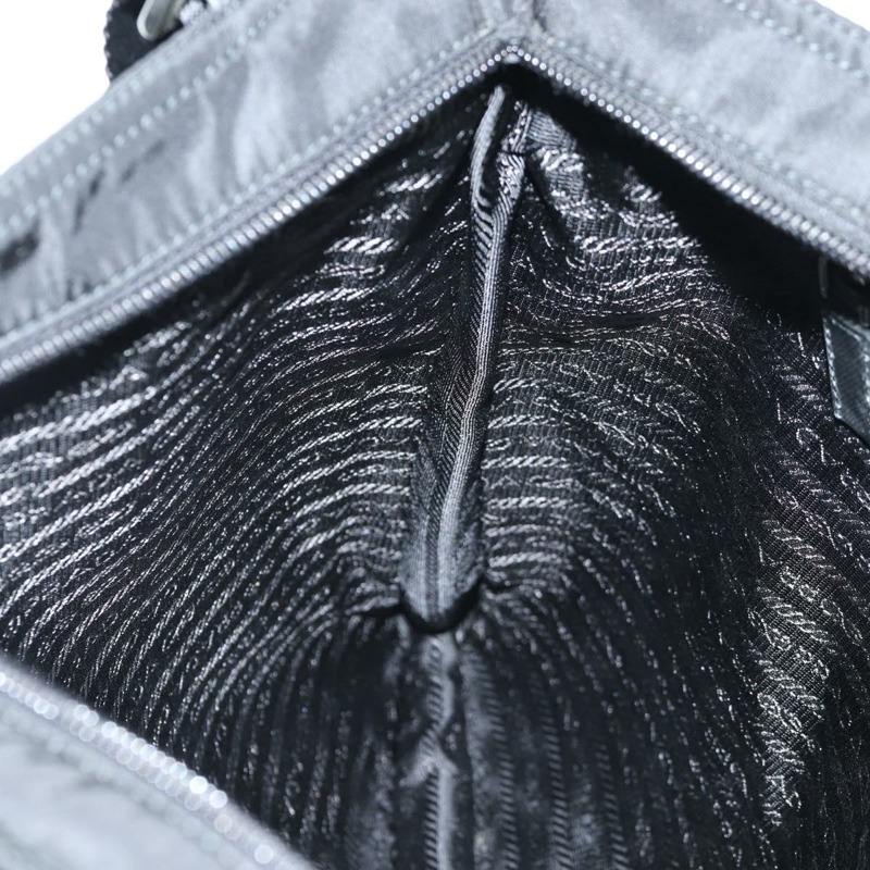 【日本直送】PRADA 單肩包 尼龍 黑色 銀色 正品 144435V-24