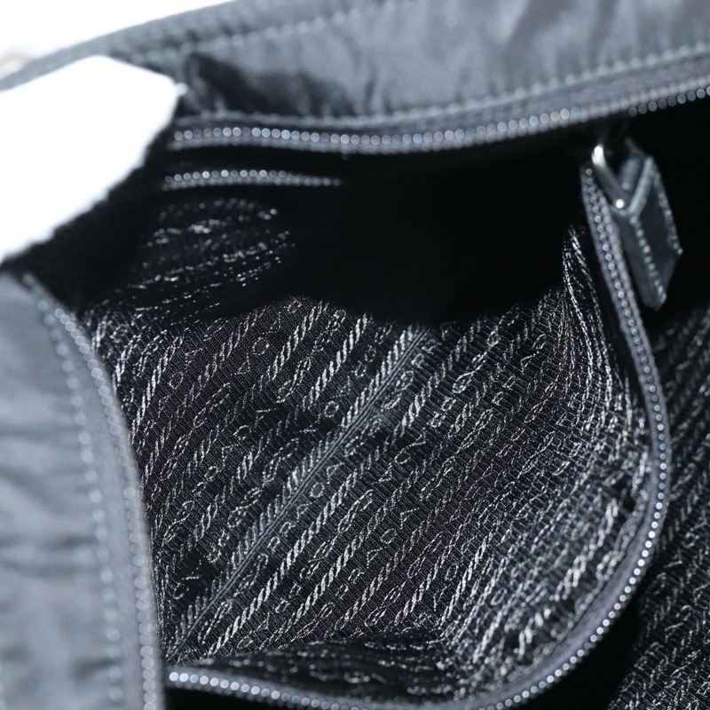 【日本直送】PRADA 單肩包 尼龍 黑色 銀色 正品 144435V-25