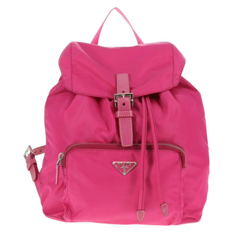 【日本直送】PRADA 雙肩包 尼龍 粉紅色 銀色 正品 143599V-12