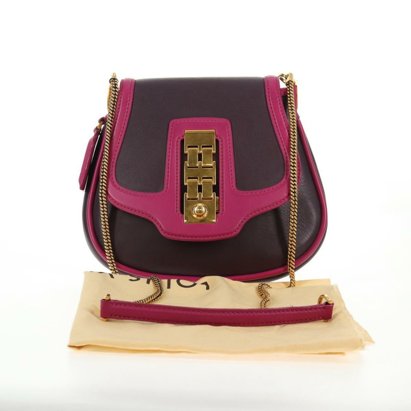 【日本直送】路易威登 Art Deco Trappezio 粉紅皮革單肩背包 M97085 正品 141216V-11