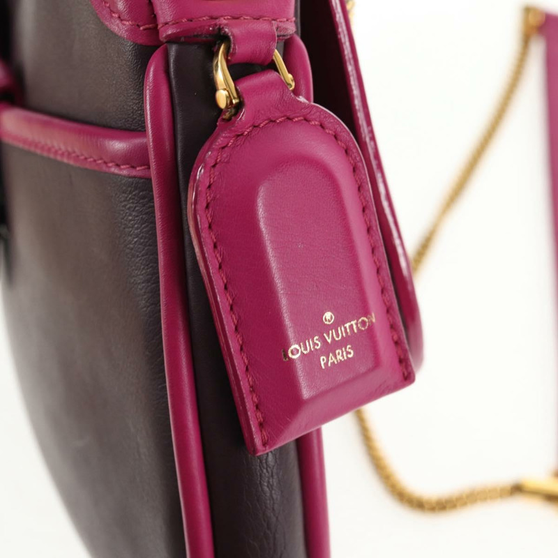 【日本直送】路易威登 Art Deco Trappezio 粉紅皮革單肩背包 M97085 正品 141216V-19