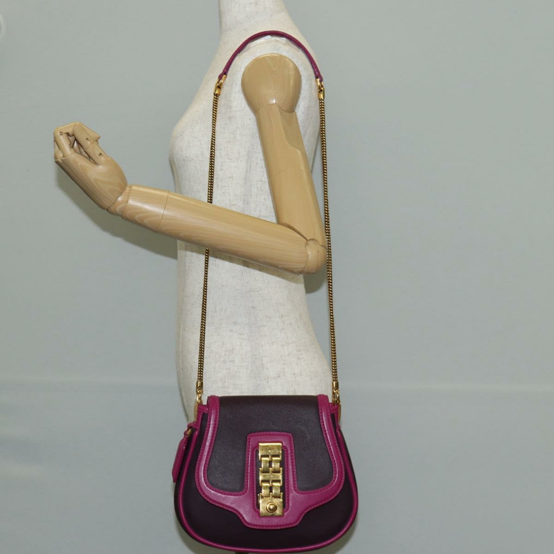 【日本直送】路易威登 Art Deco Trappezio 粉紅皮革單肩背包 M97085 正品 141216V-25