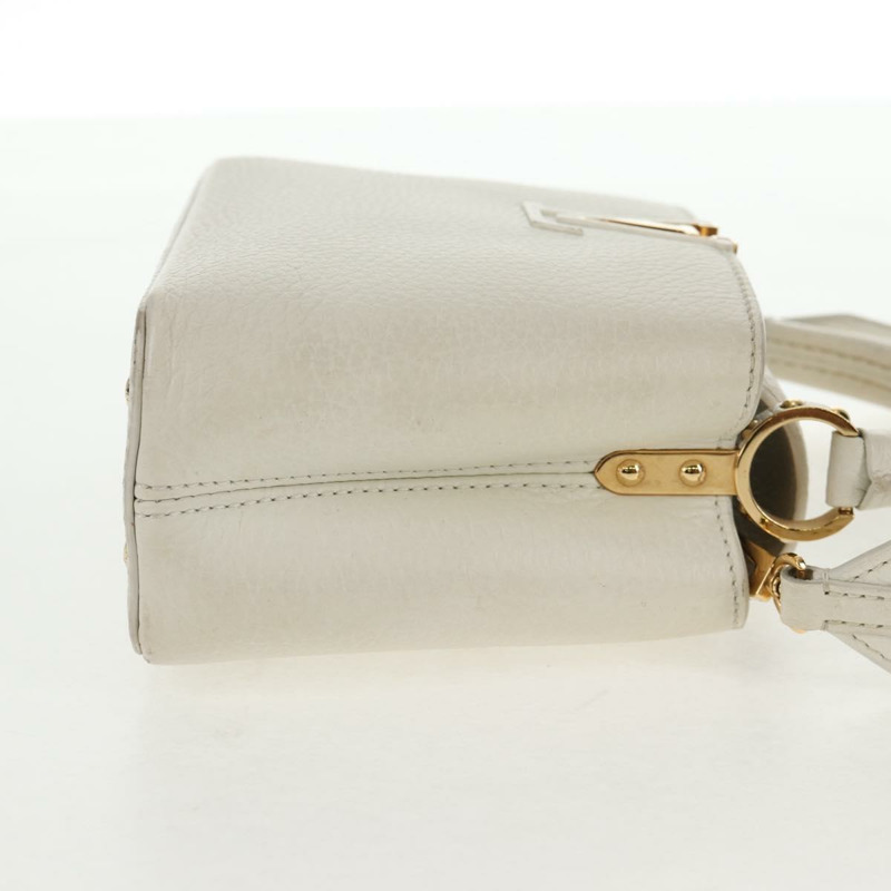 【日本直送】路易威登 Capusine BB 手袋 Taurillon 皮革 2way 白色 M55832 LV 正品 gh935V-3