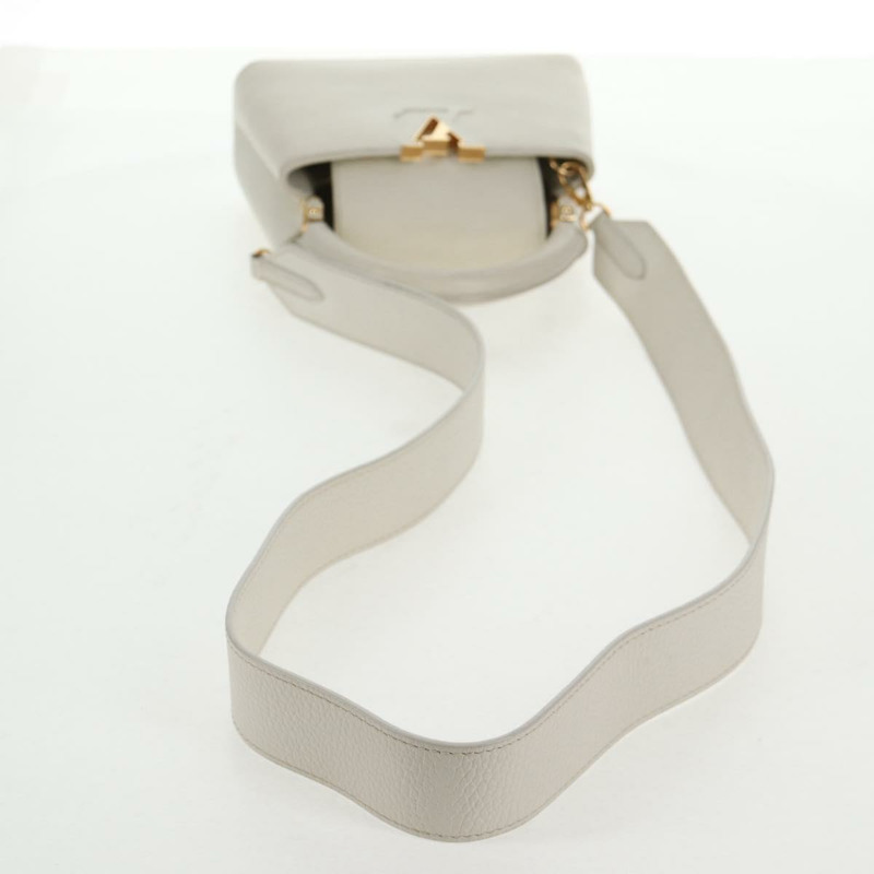 【日本直送】路易威登 Capusine BB 手袋 Taurillon 皮革 2way 白色 M55832 LV 正品 gh935V-6