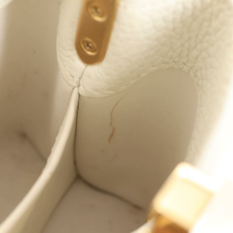 【日本直送】路易威登 Capusine BB 手袋 Taurillon 皮革 2way 白色 M55832 LV 正品 gh935V-9