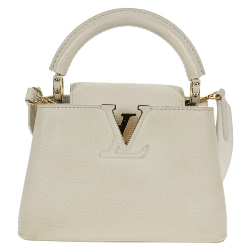 【日本直送】路易威登 Capusine BB 手袋 Taurillon 皮革 2way 白色 M55832 LV 正品 gh935V-12