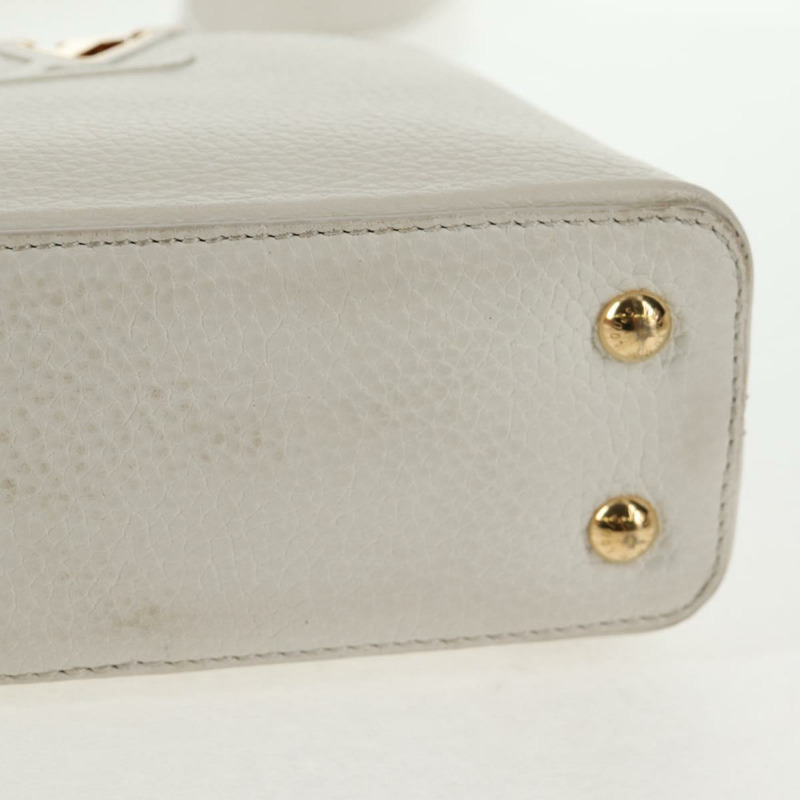 【日本直送】路易威登 Capusine BB 手袋 Taurillon 皮革 2way 白色 M55832 LV 正品 gh935V-16