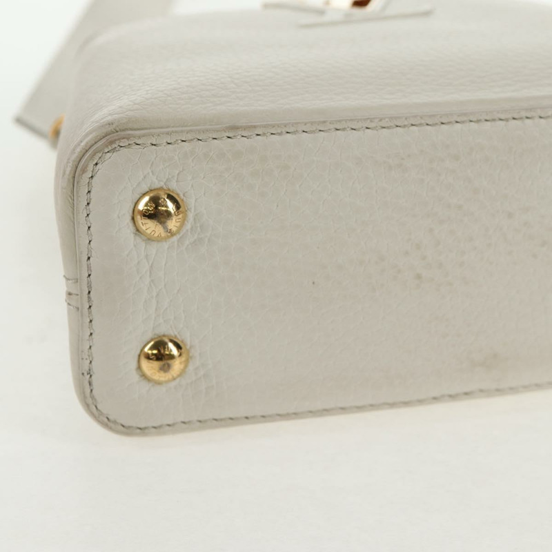 【日本直送】路易威登 Capusine BB 手袋 Taurillon 皮革 2way 白色 M55832 LV 正品 gh935V-17