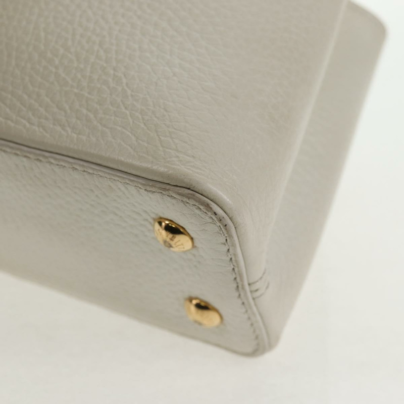 【日本直送】路易威登 Capusine BB 手袋 Taurillon 皮革 2way 白色 M55832 LV 正品 gh935V-19