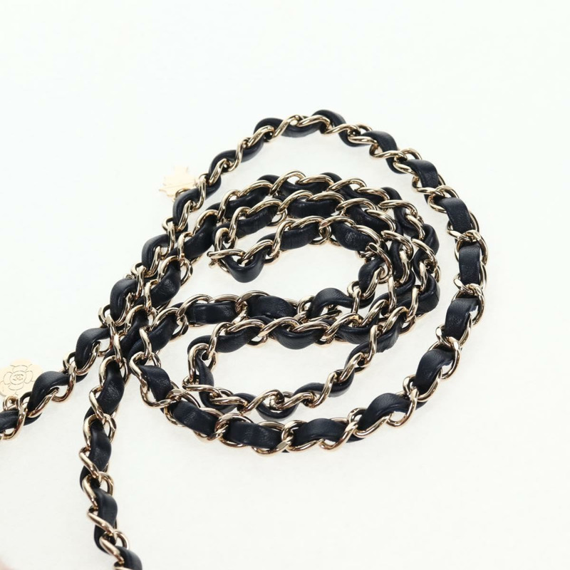 【日本直送】香奈兒 (CHANEL) 菱格紋鏈條肩背包，紅色斜紋軟呢，金色雙C標誌，貨號 142564M-14