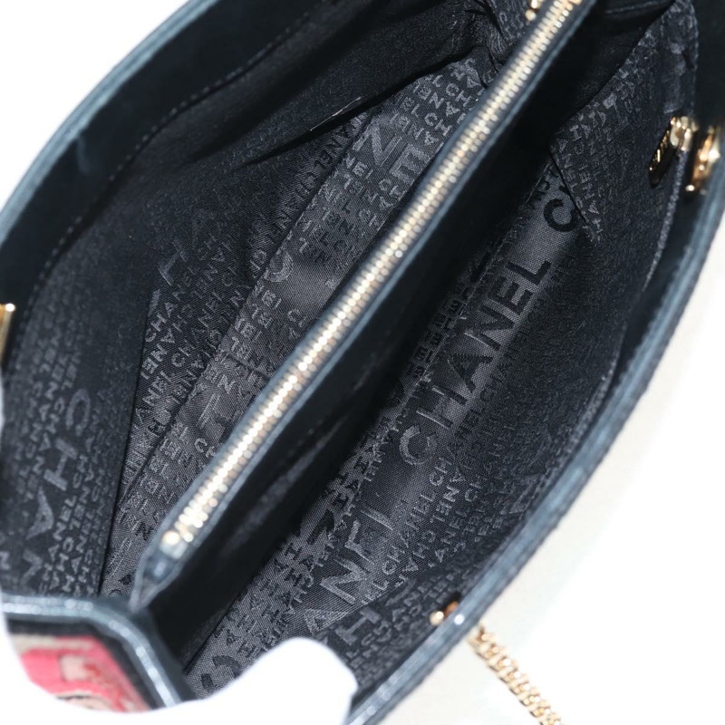 【日本直送】香奈兒鏈標誌圖案手袋，羊毛皮革材質，多色金色雙C標誌，正品編號130674M-8