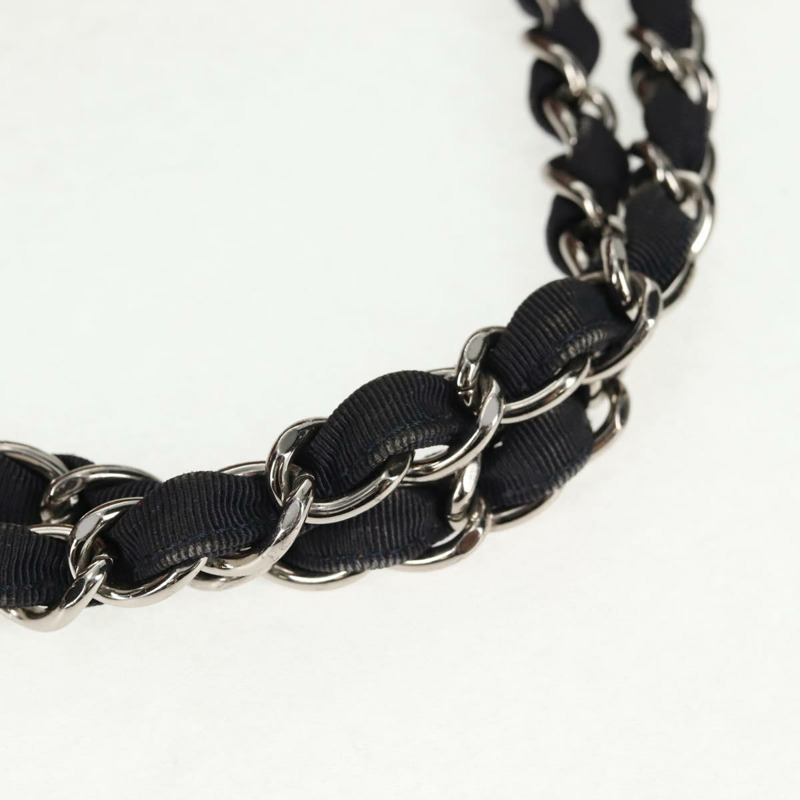 【日本直送】香奈兒鏈條手提包 牛仔藍 銀色 CC 標誌 Auth 142514V-7