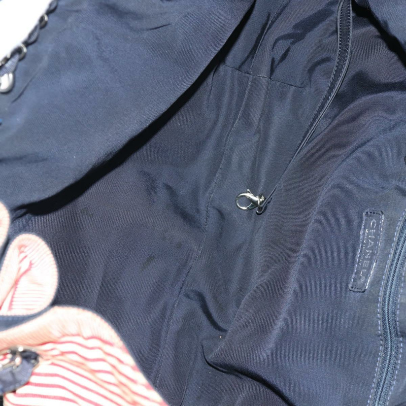 【日本直送】香奈兒鏈條手提包 牛仔藍 銀色 CC 標誌 Auth 142514V-9