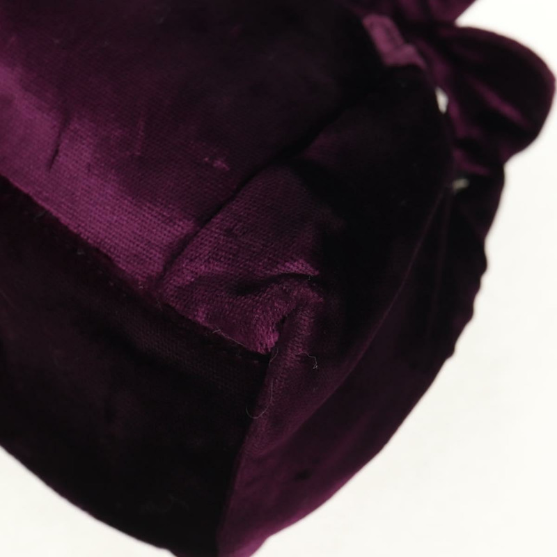 【日本直送】Christian Dior 紫色銀色天鵝絨鏈條手提包，正品 141147V-8