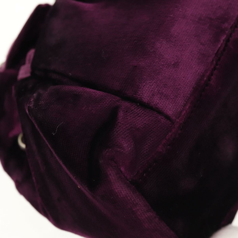 【日本直送】Christian Dior 紫色銀色天鵝絨鏈條手提包，正品 141147V-16