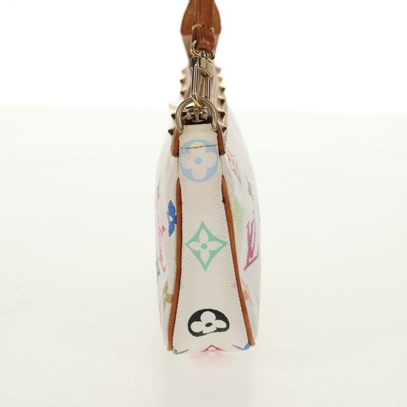 【日本直送】路易威登 (LOUIS VUITTON) 多色 Pochette Accessoires 手拿包 白色 M92649 LV Auth 145300V-2