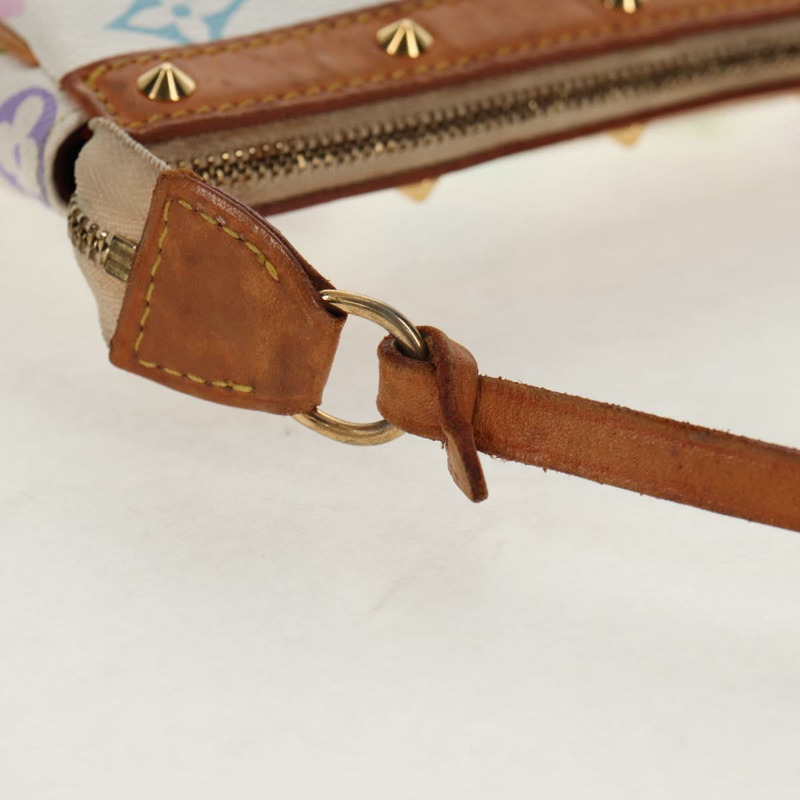 【日本直送】路易威登 (LOUIS VUITTON) 多色 Pochette Accessoires 手拿包 白色 M92649 LV Auth 145300V-13