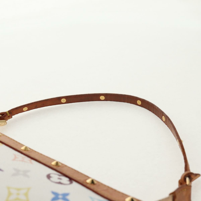 【日本直送】路易威登 (LOUIS VUITTON) 多色 Pochette Accessoires 手拿包 白色 M92649 LV Auth 145300V-14