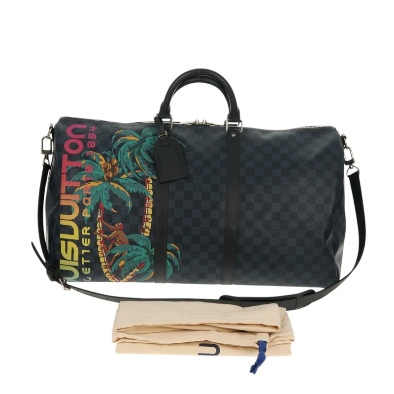【日本直送】路易威登 Damier Cobalt Keepall Bandouliere 55 旅行包 N41356 LV Auth 140002V-11