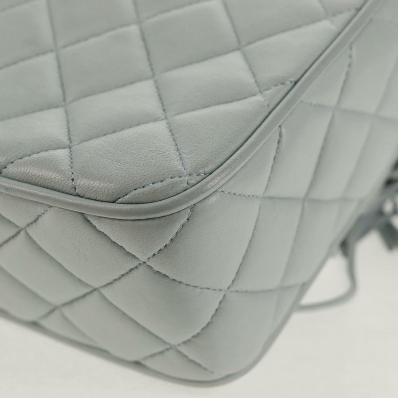 【日本直送】香奈兒 (CHANEL) 絎縫鏈條單肩包，羊皮材質，淺藍色，金色雙C標誌，貨號 140125V-17