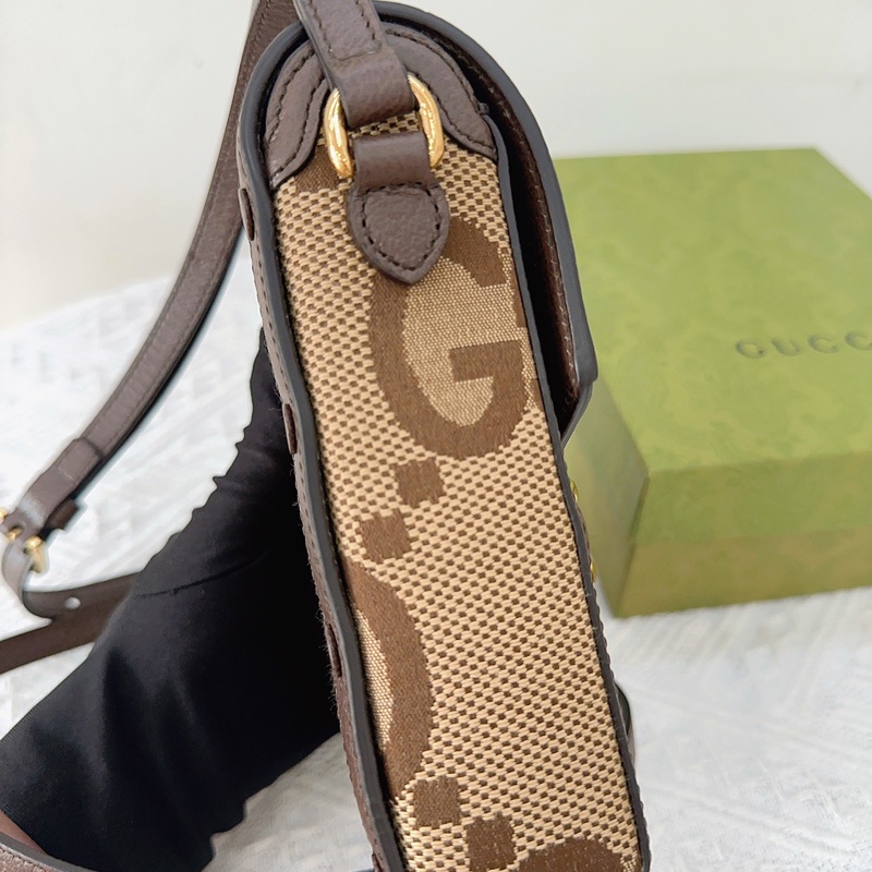 Gucci 古馳 老花馬銜扣1955手機斜挎包 尺寸11*17 無附件 成色不錯。-3