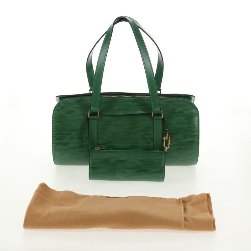 【日本直送】路易威登 Epi Soufflot 手提包綠色 M52224 LV 正品 145438V-11