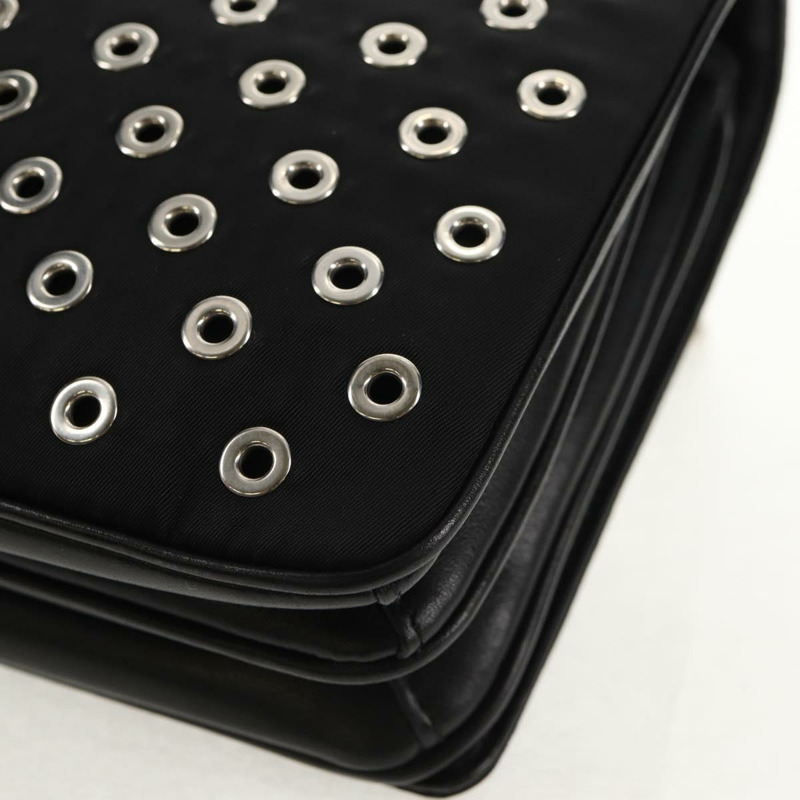 【日本直送】PRADA 尼龍鏈單肩包 黑色 銀色 1BD009 正品 145246M-18