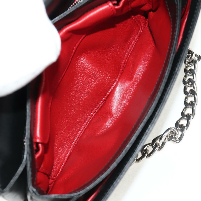 【日本直送】PRADA 尼龍鏈單肩包 黑色 銀色 1BD009 正品 145246M-23