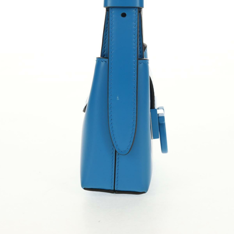 【日本直送】Salvatore Ferragamo Gancini Trifoglio 迷你手提包皮革藍色正品 145244M-3