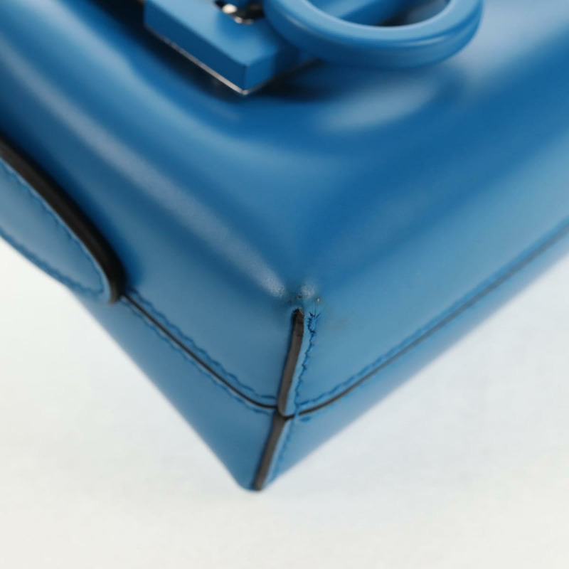 【日本直送】Salvatore Ferragamo Gancini Trifoglio 迷你手提包皮革藍色正品 145244M-14