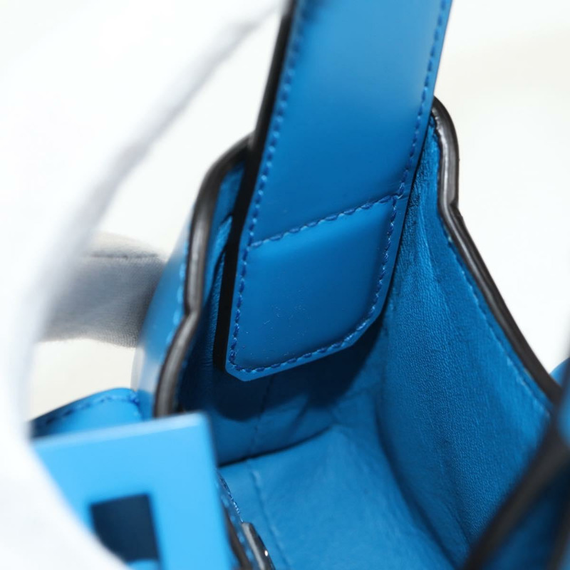 【日本直送】Salvatore Ferragamo Gancini Trifoglio 迷你手提包皮革藍色正品 145244M-20