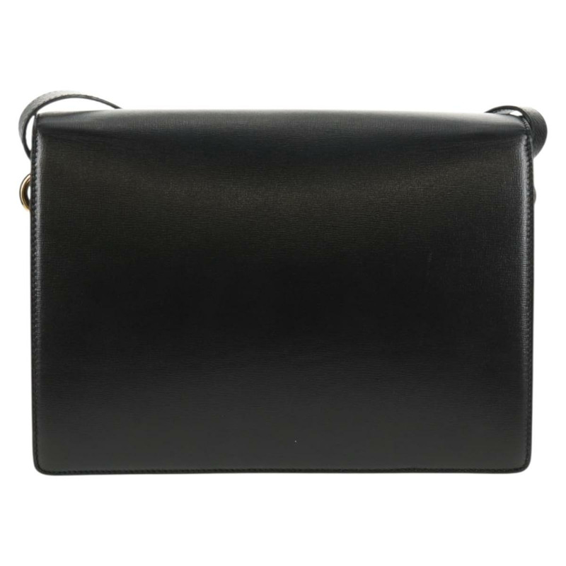 【日本直送】GUCCI GG Logo 單肩包 皮革 黑色 金色 589471 正品 144672M-1