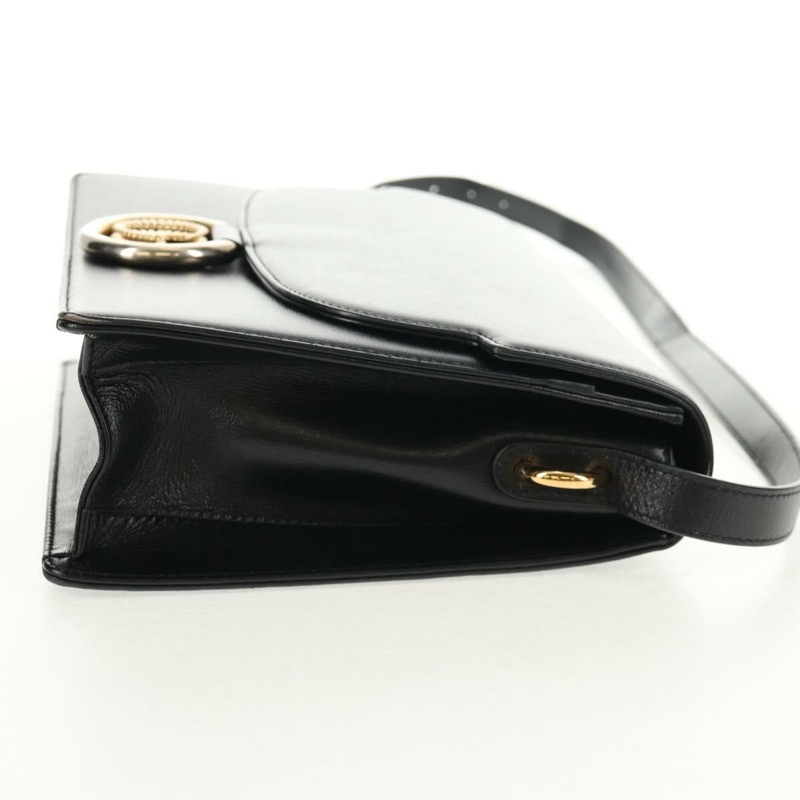 【日本直送】GUCCI GG Logo 單肩包 皮革 黑色 金色 589471 正品 144672M-4