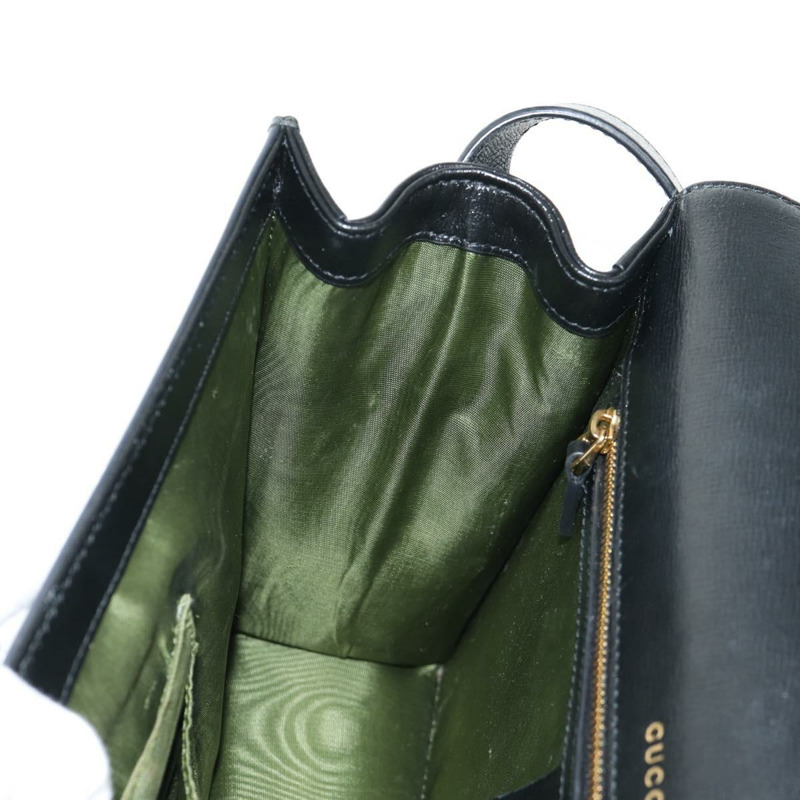 【日本直送】GUCCI GG Logo 單肩包 皮革 黑色 金色 589471 正品 144672M-21