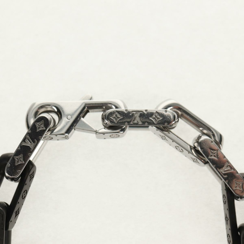 【日本直送】路易威登 (LOUIS VUITTON) 鏈條寶石手鍊 金屬 銀色 M1042L LV 正品 145596M-5