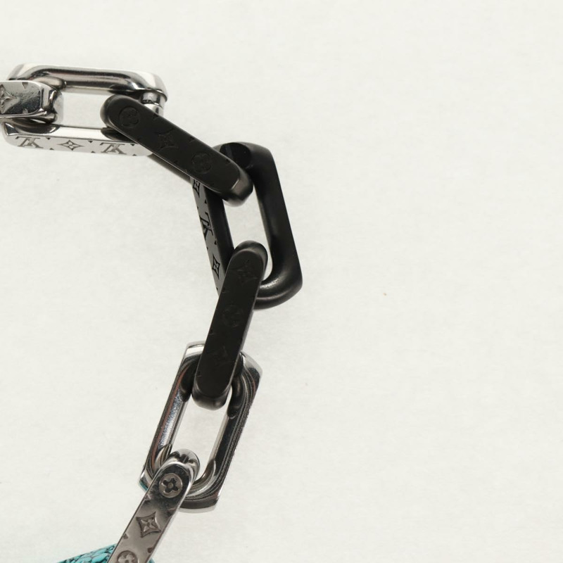 【日本直送】路易威登 (LOUIS VUITTON) 鏈條寶石手鍊 金屬 銀色 M1042L LV 正品 145596M-9