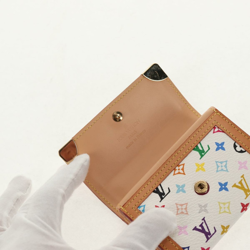 【日本直送】路易威登 多色 Porte Monnaie Pla 零錢包白色 M92657 正品 145599V-8